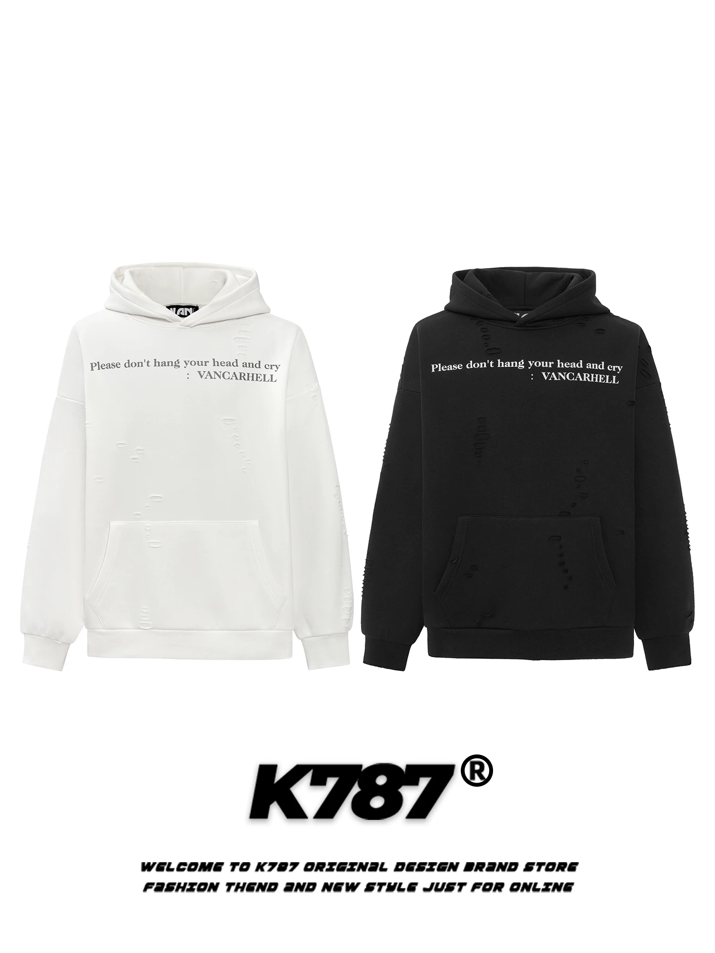 Áo hoodie có mũ trùm đầu kiểu Mỹ đơn giản, gọn gàng K787 dành cho nam và nữ, in chữ, dáng rộng, áo khoác hoodie đôi lót lông cừu.