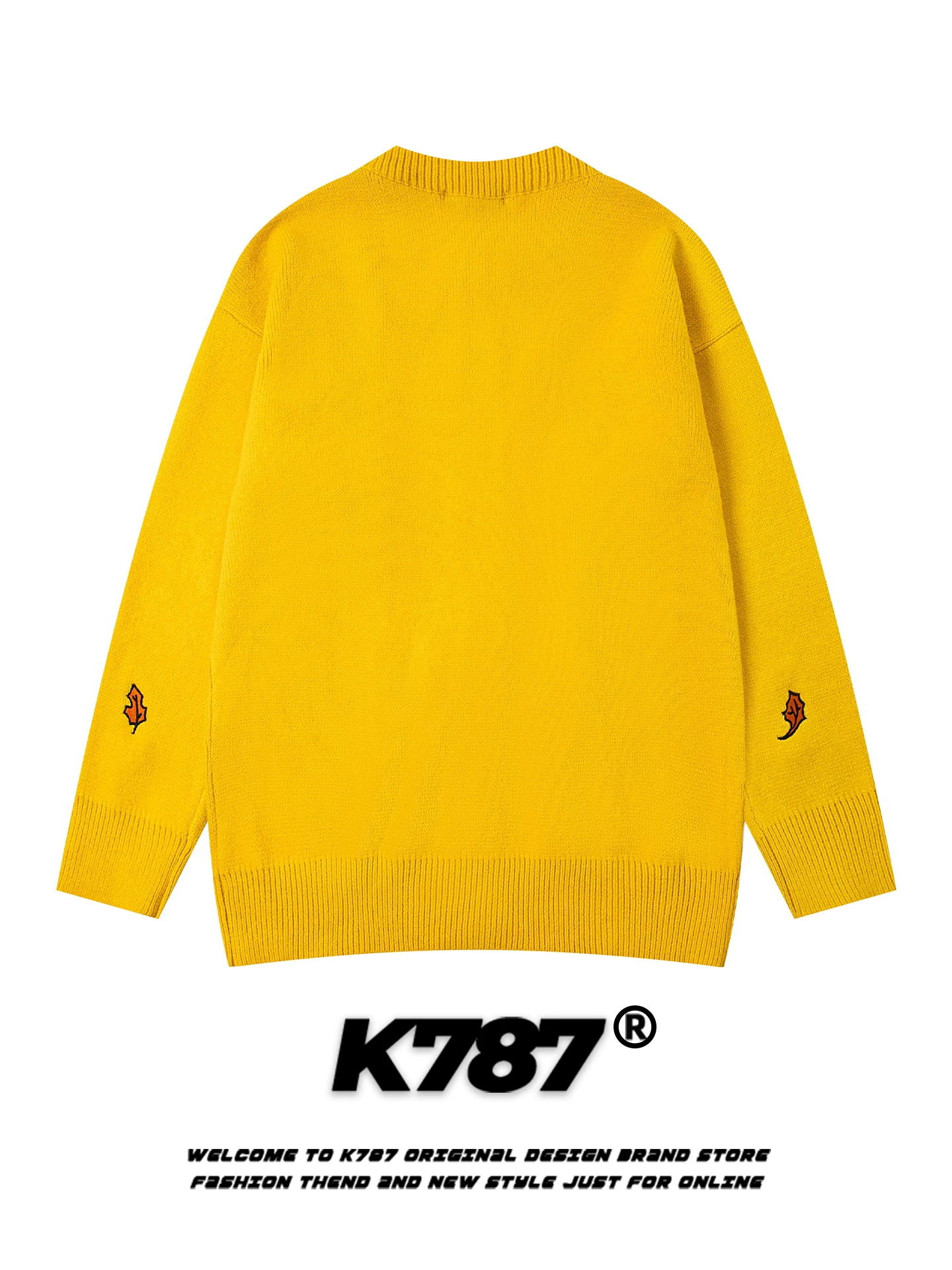 K787 Áo len cardigan thêu hình Winnie the Pooh phong cách Mỹ dành cho nam và nữ, áo khoác dệt kim kiểu dáng rộng rãi và lười biếng dành cho cặp đôi