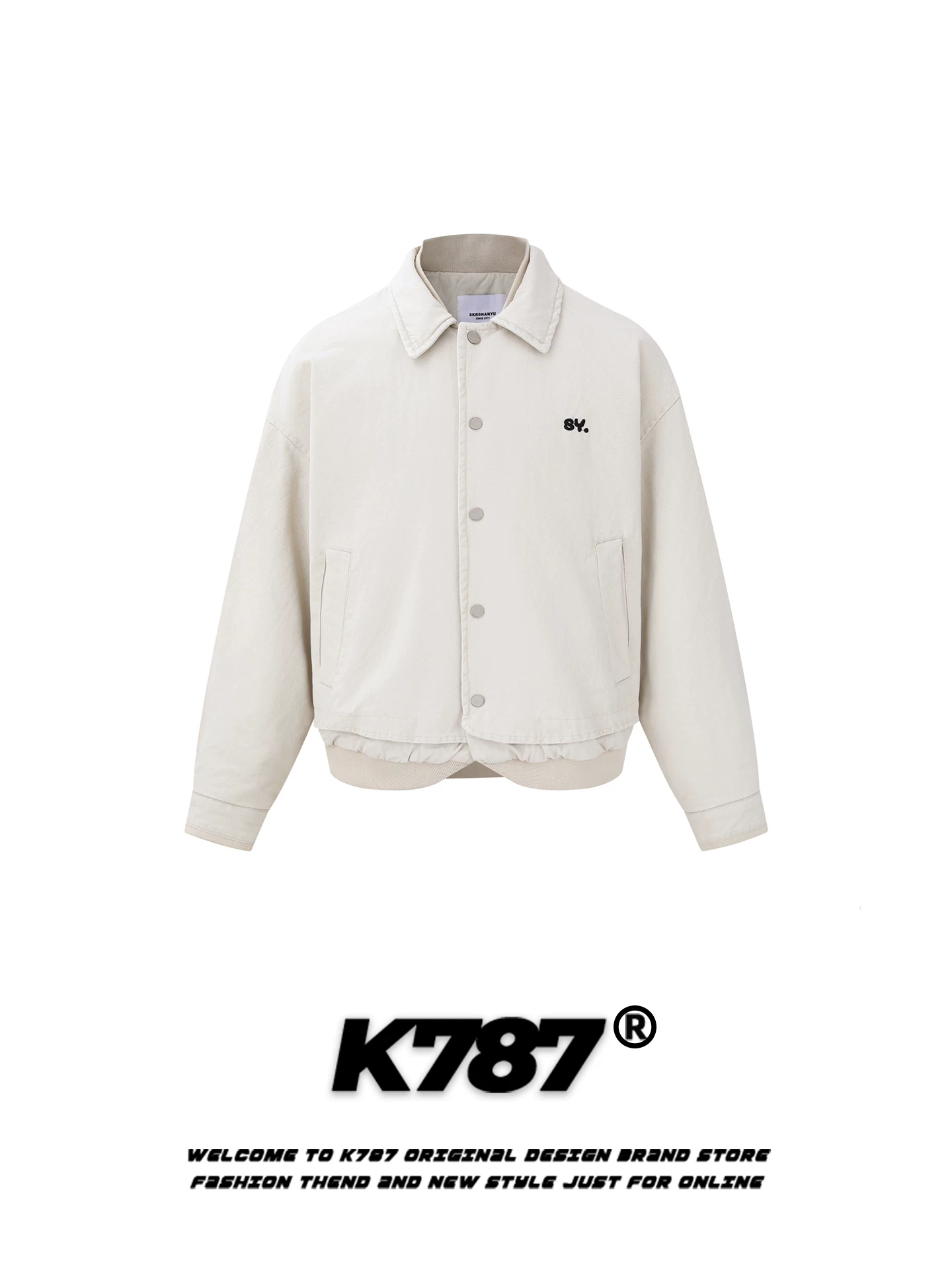 Áo khoác cotton cổ điển kiểu Mỹ K787 dành cho nam và nữ, áo khoác cotton ấm áp có đệm kiểu dáng rộng rãi hợp thời trang.