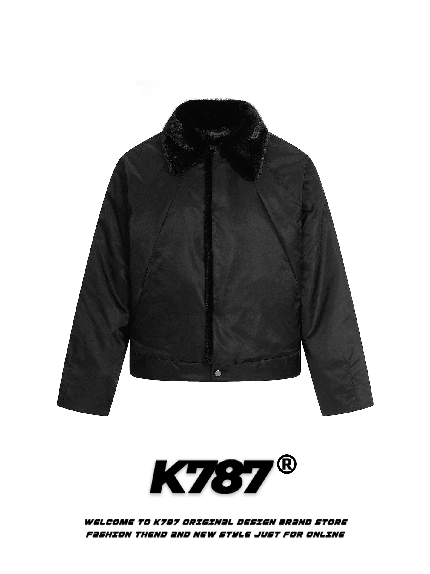 Áo khoác cotton cổ điển kiểu Mỹ K787 dành cho nam và nữ, áo khoác cotton thương hiệu hợp thời trang mùa đông rộng rãi và ấm áp