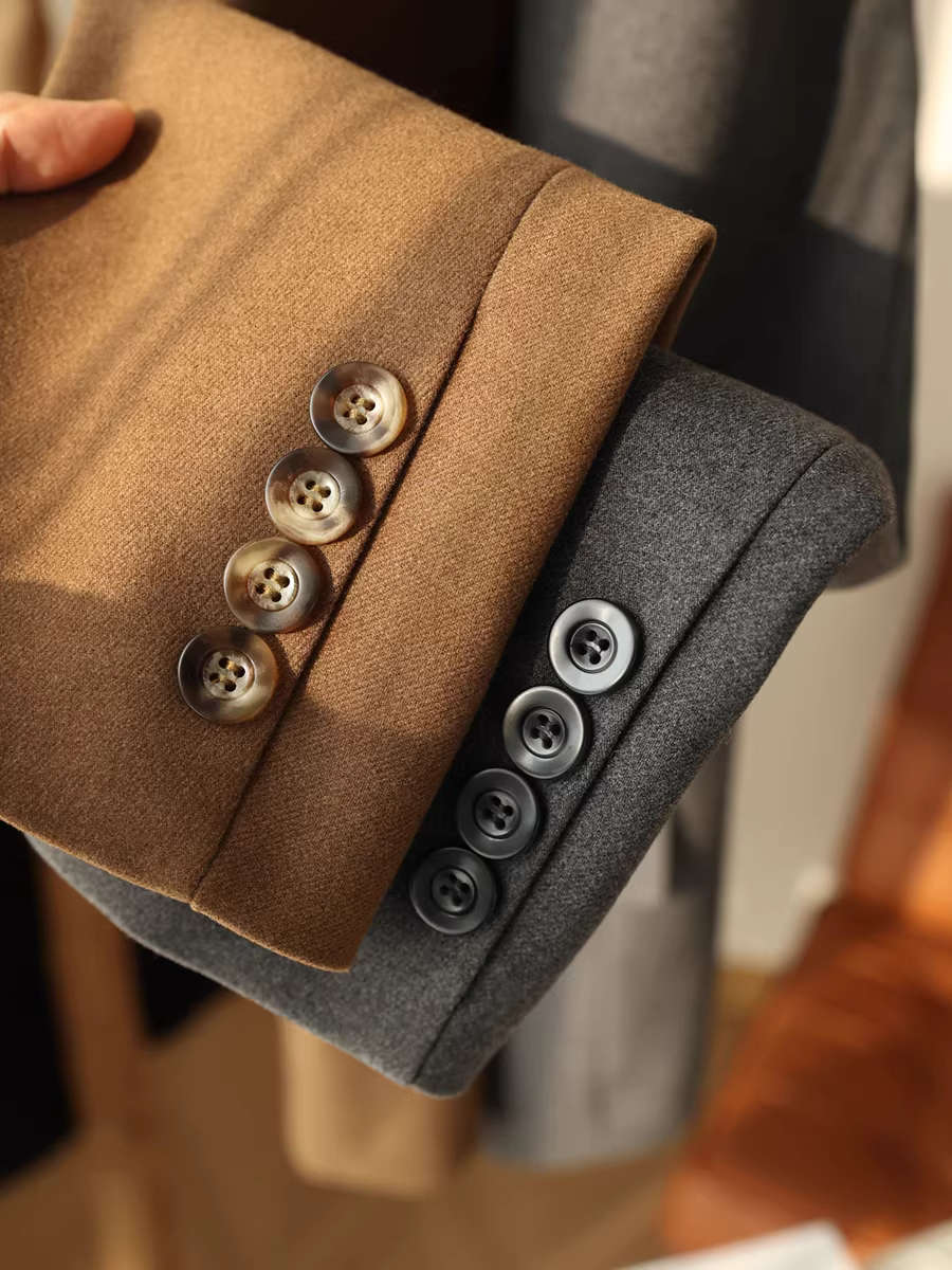 【Meilade Suit】Áo khoác len dày chống nhăn, dáng rộng, dáng rộng, dành cho nữ, phong cách thu đông mới.