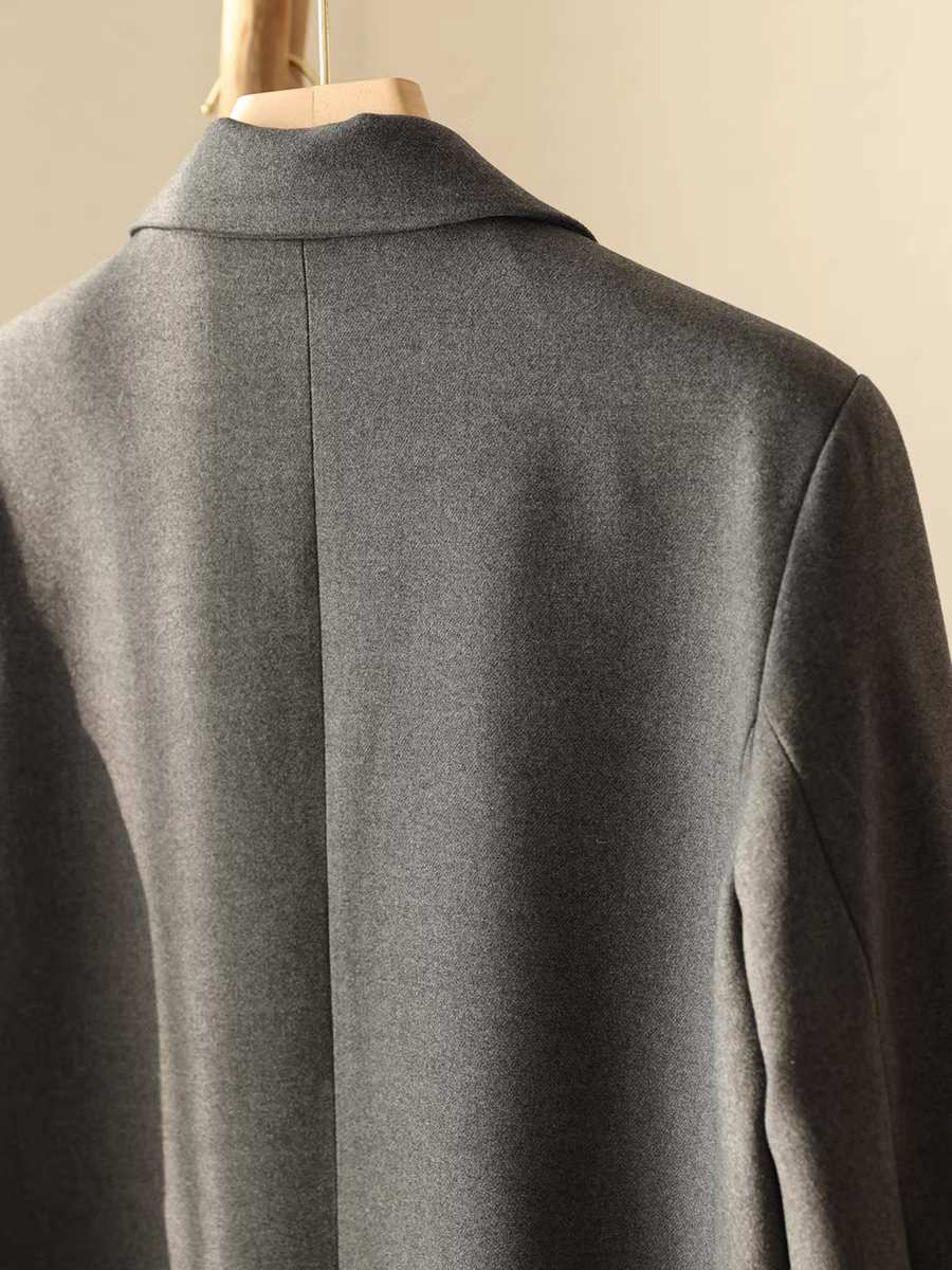 【Meilade Suit】Áo khoác len dày chống nhăn, dáng rộng, dáng rộng, dành cho nữ, phong cách thu đông mới.