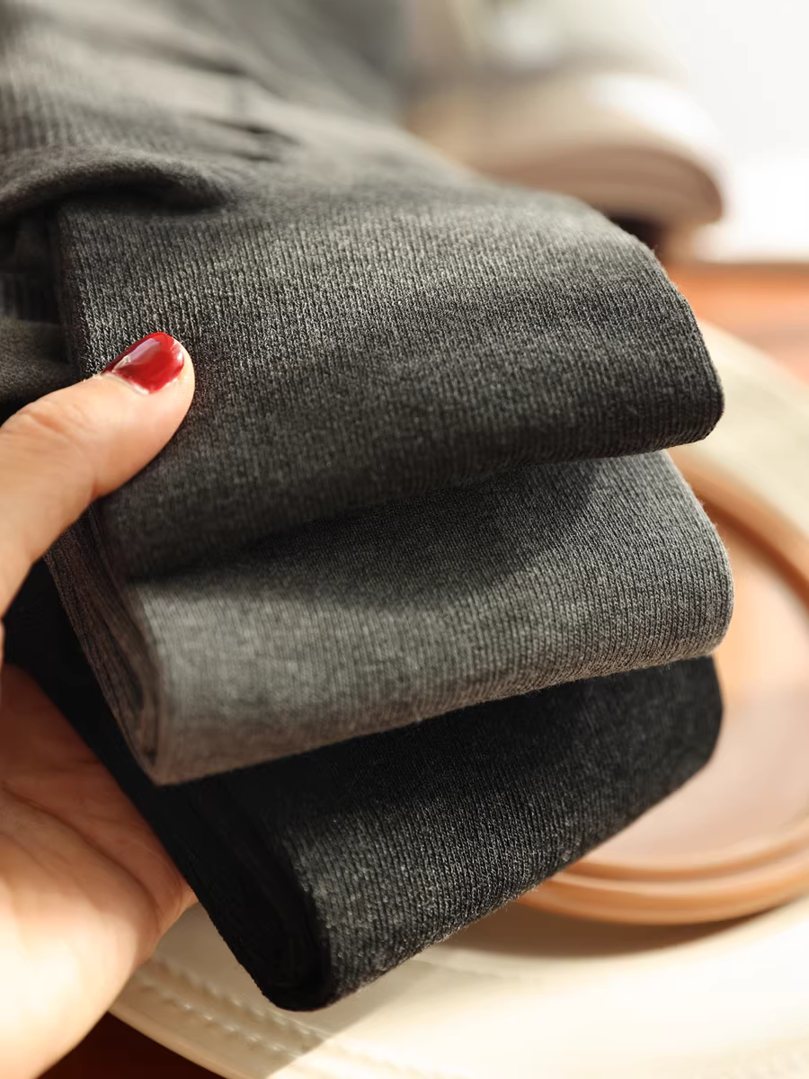 Quần legging lông cừu siêu mỏng dành cho nữ, mùa thu đông, cạp cao, kiểm soát vùng bụng, giảm béo, nâng mông, lót lông cừu, dày dặn, tất giữ ấm.