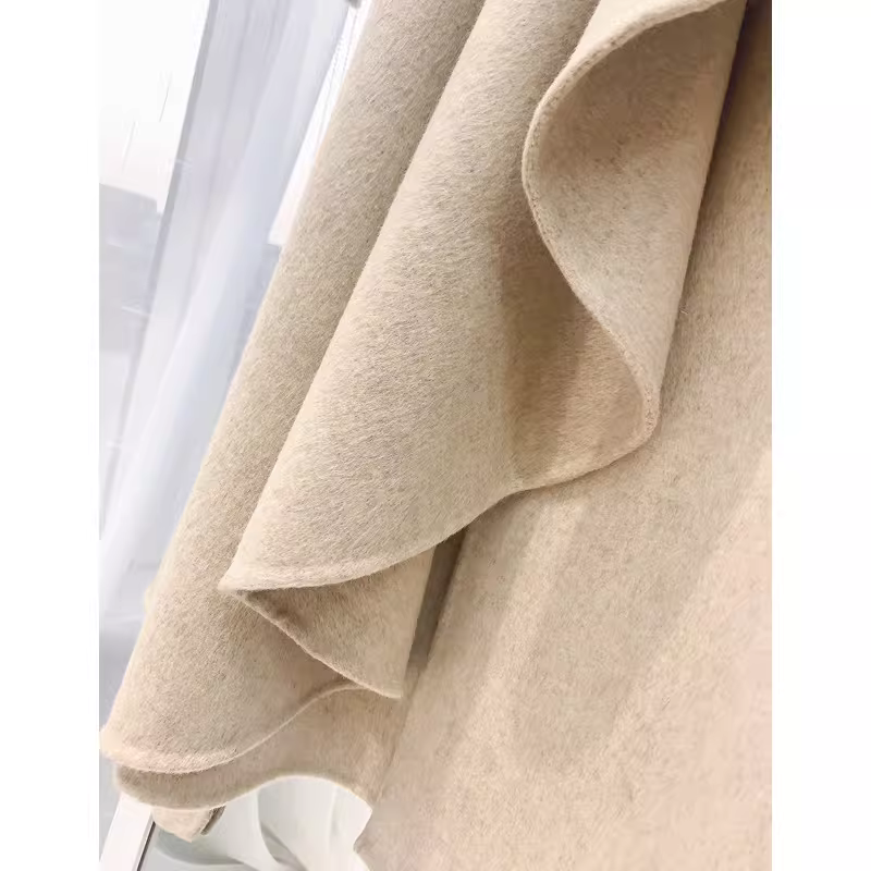 Ưu đãi dành cho khách hàng cũ! Hơn 30 đơn hàng ~ Áo khoác len thủ công hai mặt bằng len Alpaca dành cho nữ, kiểu dáng dài trung bình.