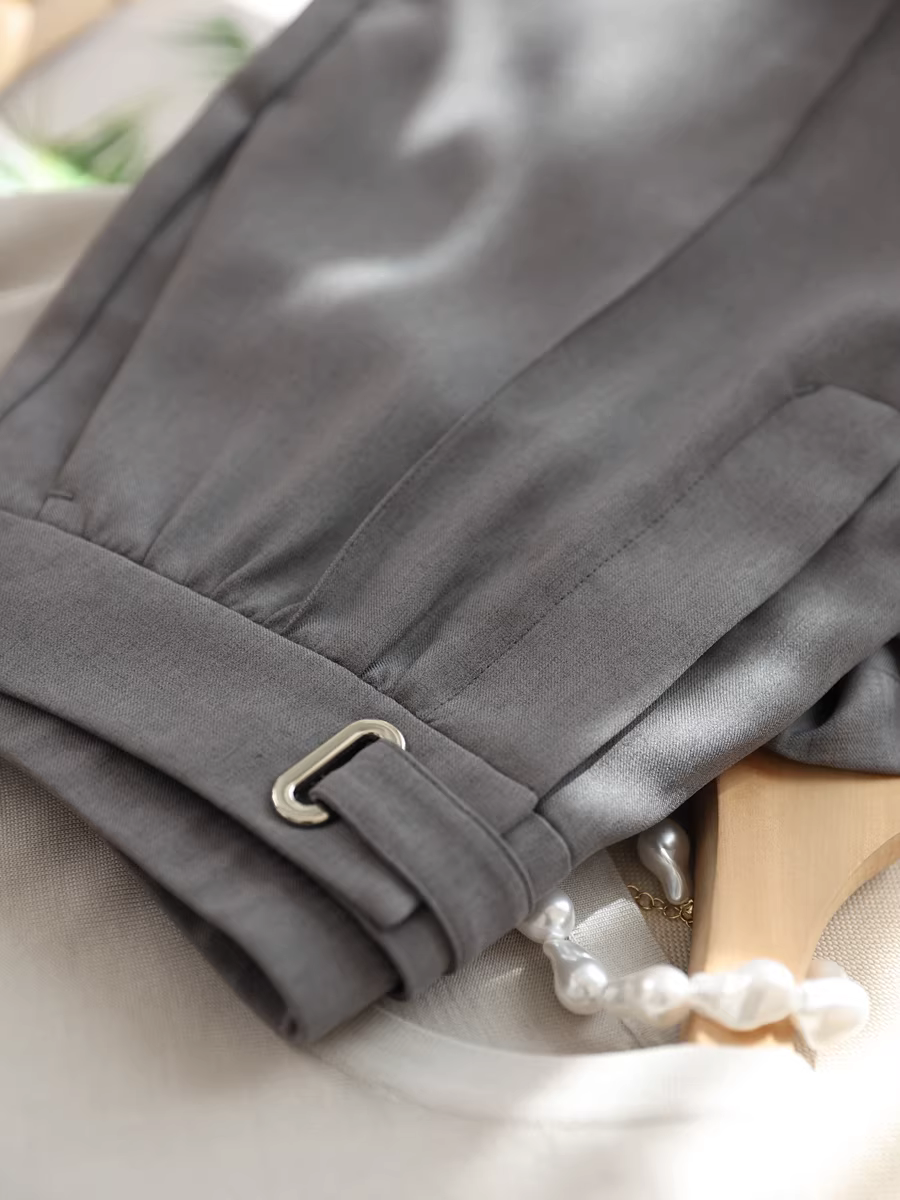 Quần ống rộng xếp ly cao cấp, kiểu dáng nhà thiết kế, cạp cao, tôn dáng, dành cho nữ, chất liệu chống nhăn và tạo hiệu ứng bay bổng, thích hợp cho mùa hè.