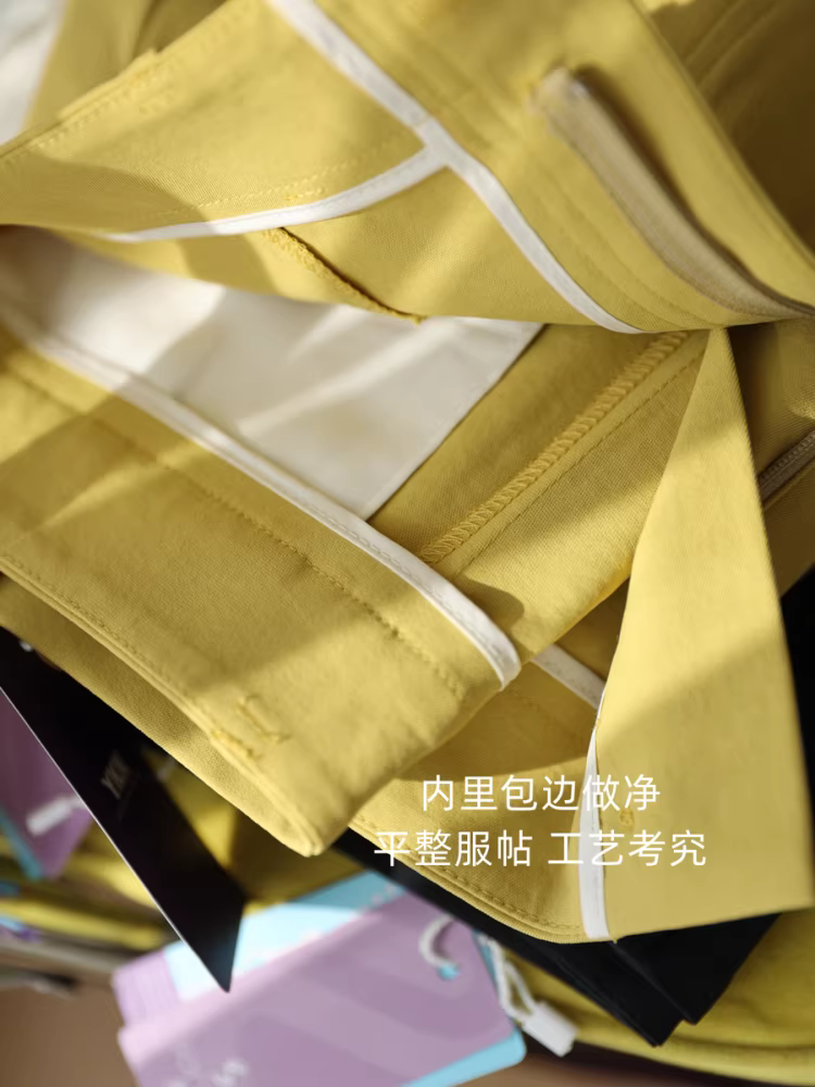 Quần short Sorona mát mẻ! Không cần là ủi, chống nhăn, thiết kế phân đoạn ba chiều, quần suông dáng chữ A cạp cao tôn dáng, dành cho nữ mùa hè.