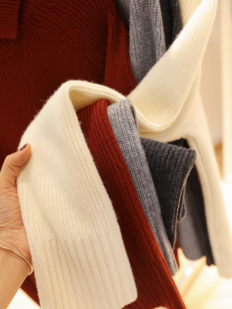 Áo len dáng ôm tay raglan bằng len dày dặn, chất liệu sợi đôi mật độ cao 380g, kiểu dáng nhỏ nhắn, ấm áp, dành cho nữ mùa thu đông.