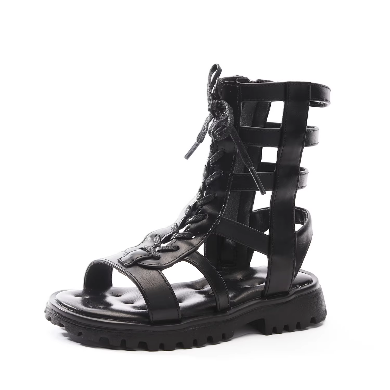 Dép nữ bé gái hè 2025 kiểu mới, giày cao cổ La Mã trẻ em, đế mềm, giày công chúa, giày đi biển