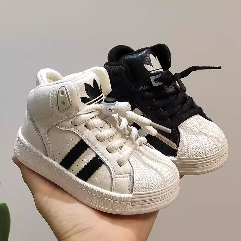 Giày thể thao trẻ em xuân thu 2025 kiểu mới giày da thật bé gái giày thể thao mũi vỏ đa năng bé trai giày trẻ em mùa xuân