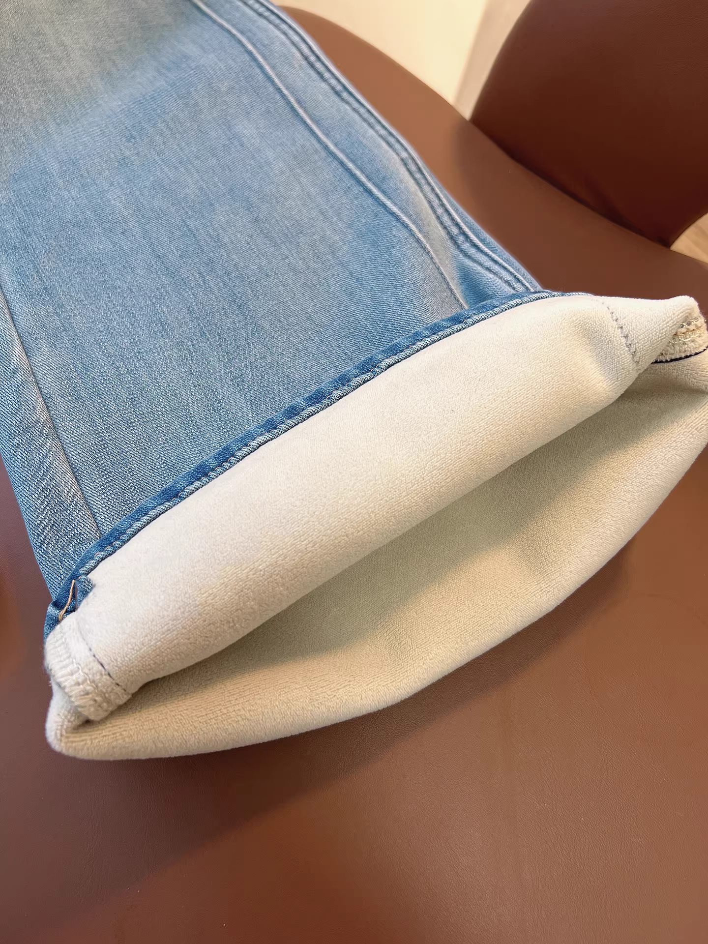 Quần jean ống loe cho nữ, mùa thu đông, lót lông cừu, dày dặn, co giãn, quần ống loe cổ điển cho bé gái, tôn dáng, tôn dáng cho người nhỏ nhắn, quần áo trẻ em hợp thời trang.