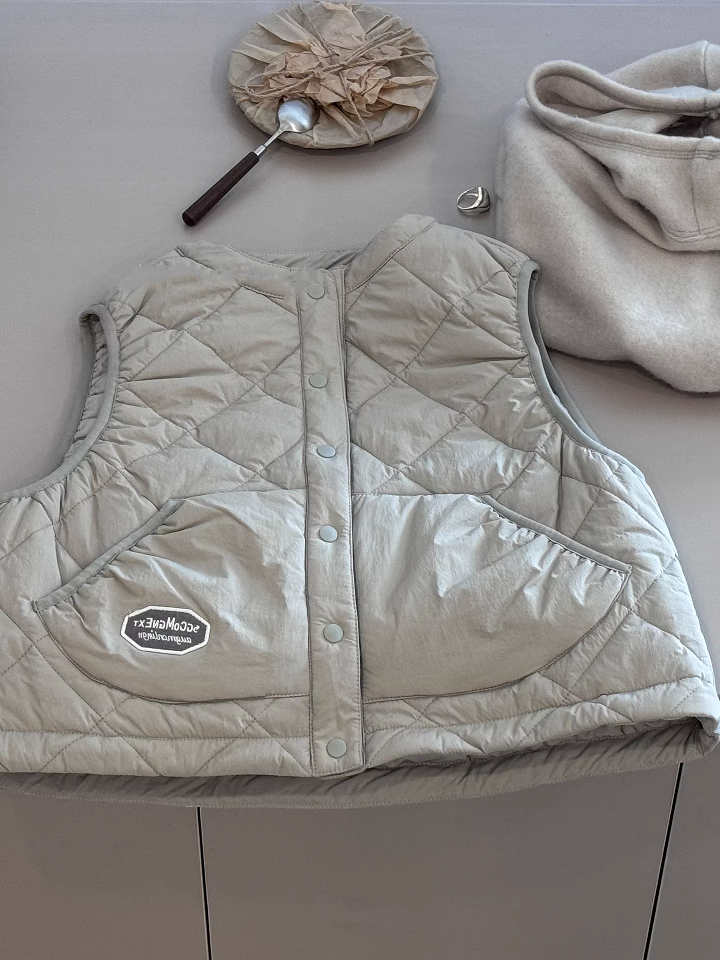 Áo khoác có đệm cho bé trai, áo trẻ em dáng rộng thường ngày mùa thu đông, áo khoác có đệm bên trong, áo vest không tay cho bé gái.