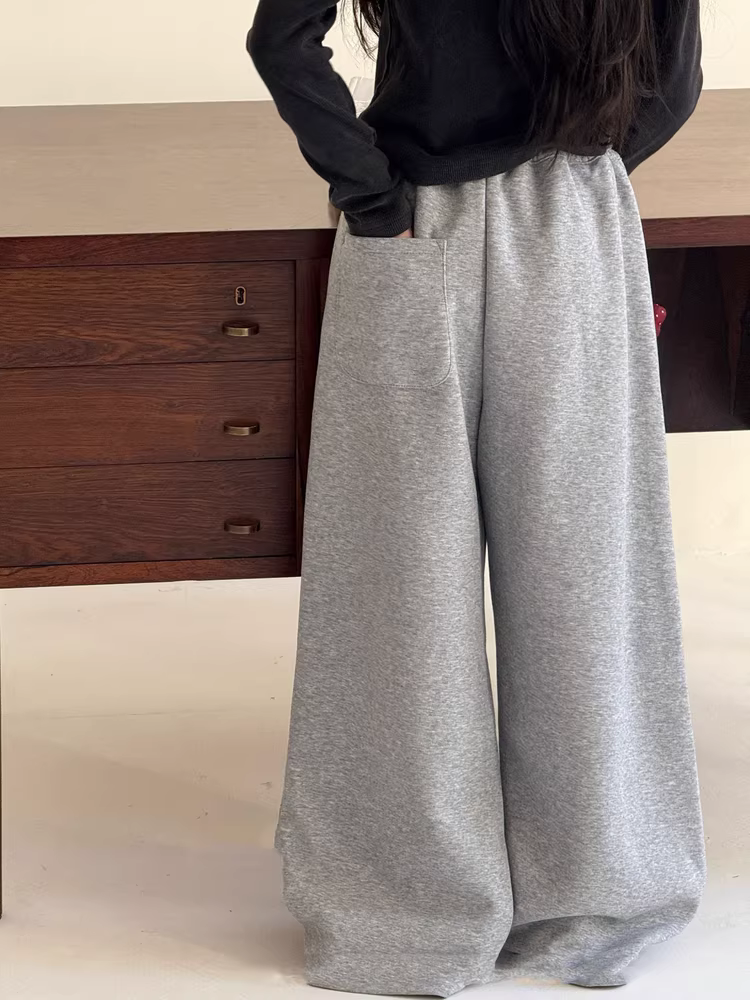 Quần thể thao thường ngày cho bé gái, quần dài, dáng rộng, mùa thu, quần harem đa năng cho bé trai, quần thể thao dệt kim, phong cách hợp thời trang phù hợp giữa cha mẹ và con cái.
