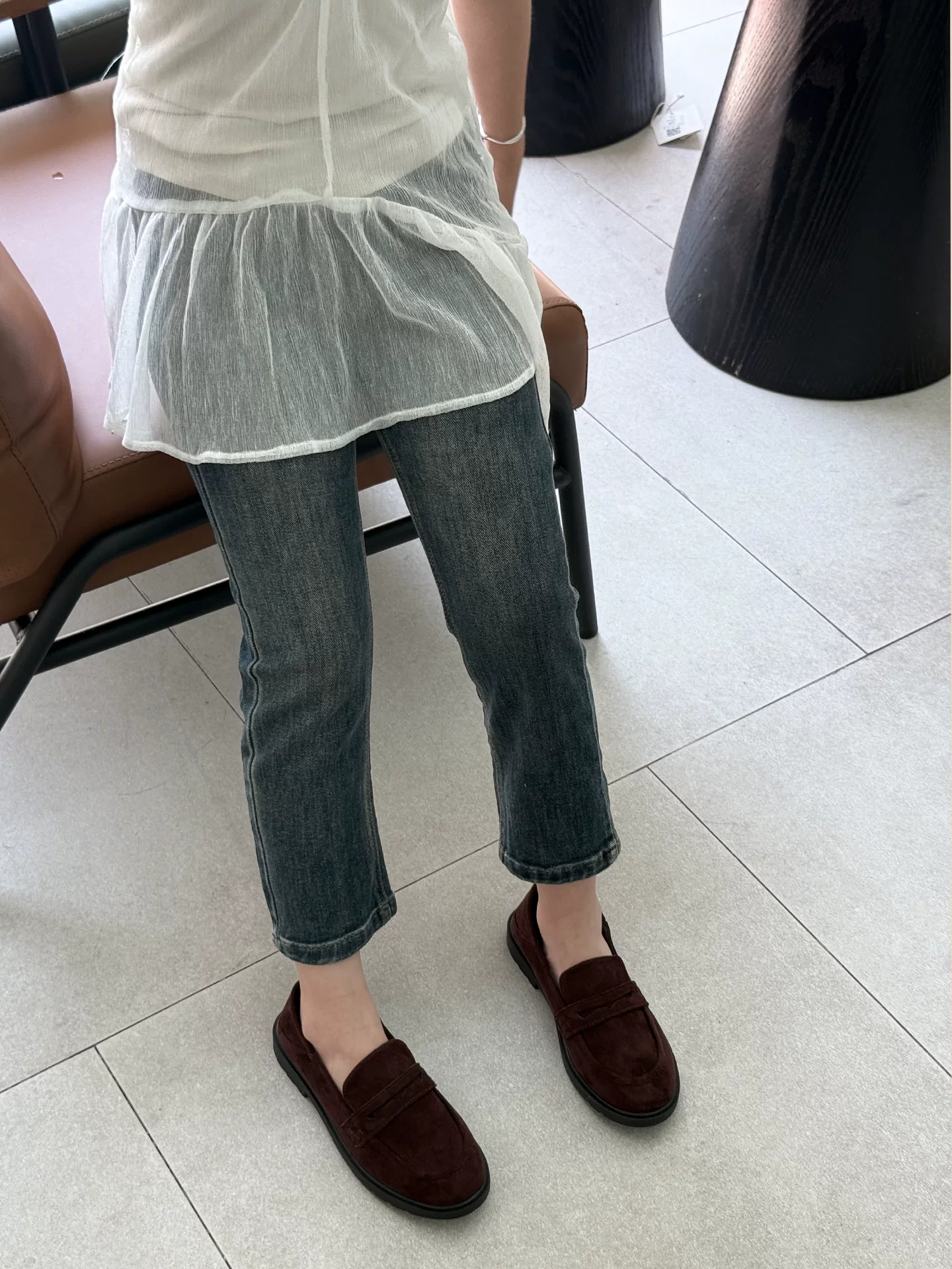 Quần thuốc lá dành cho nữ, quần jean, quần bó, quần ống đứng mùa thu, quần baguette co giãn ôm sát đa năng, quần áo trẻ em