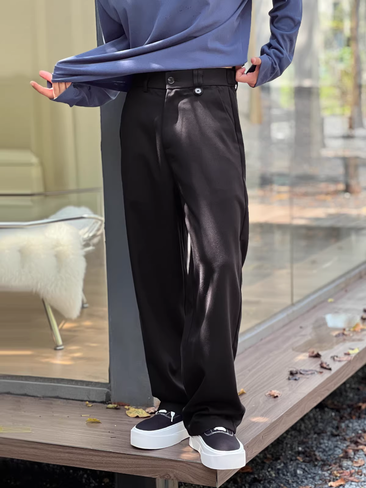 Quần nam đa năng mùa thu đông số 22 với thiết kế ống thẳng, quần dài cao cấp thời trang dành cho người đi làm