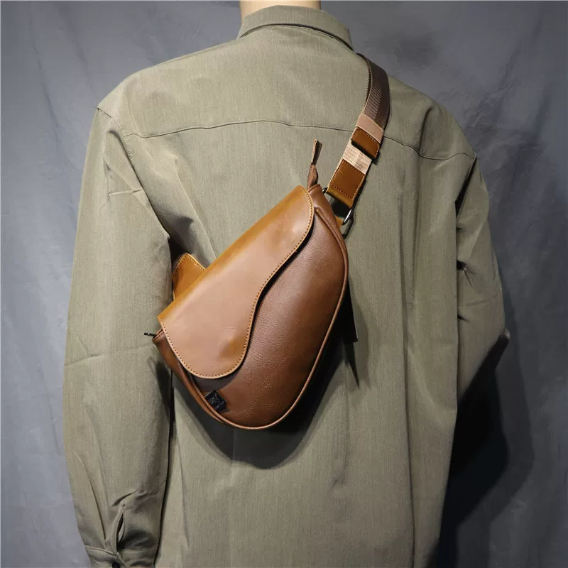 Túi đeo chéo nam Threebox retro đơn giản hợp thời trang Túi đeo chéo nhỏ phong cách Nhật Bản và Hàn Quốc Túi đeo vai unisex phong cách giản dị Túi đeo chéo đa năng