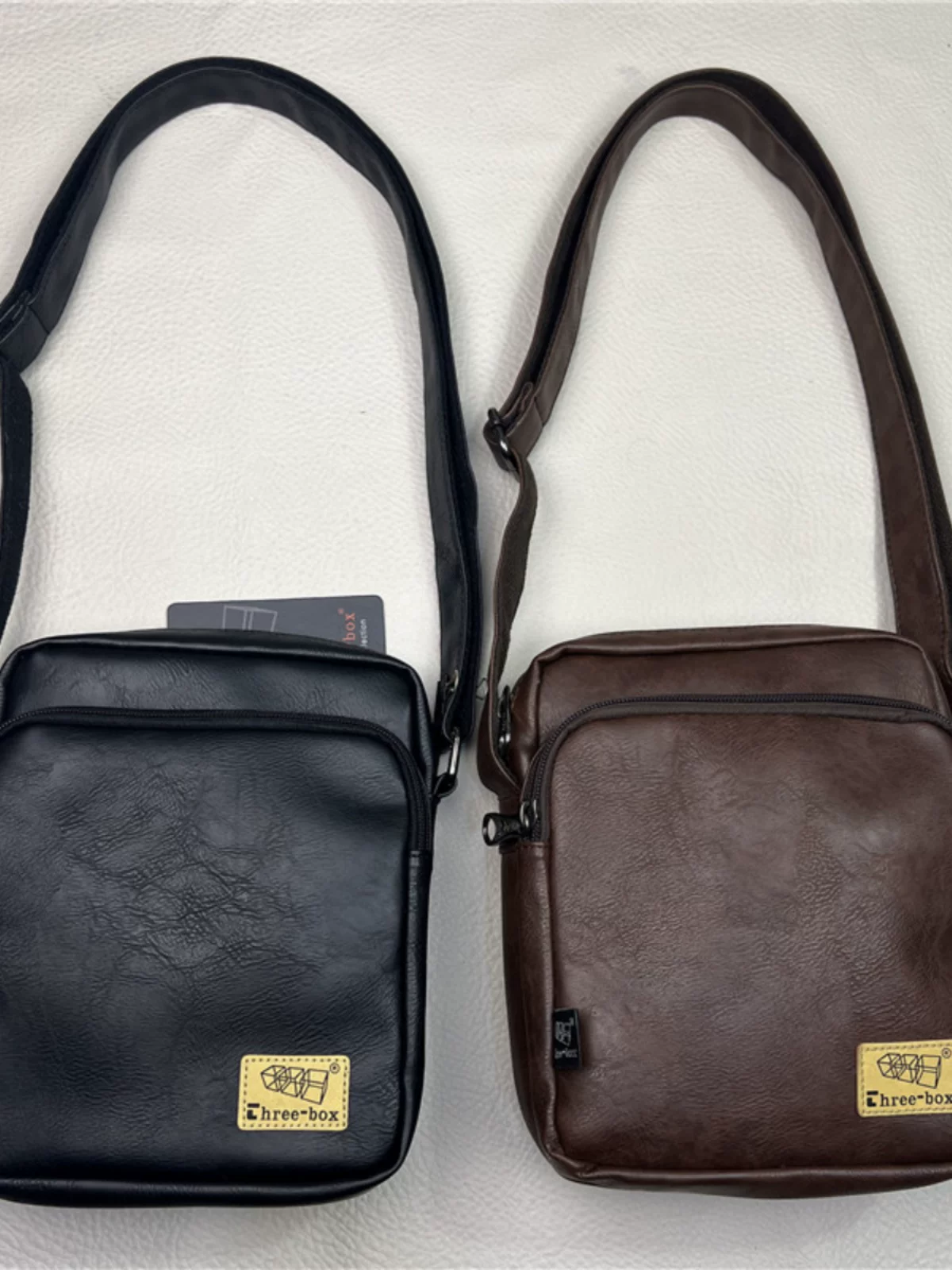 Túi đeo chéo nam thời trang ba ngăn 2025, kiểu dáng hiện đại, nhỏ gọn, phong cách Hàn Quốc và Nhật Bản, unisex.