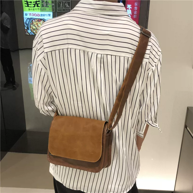 Túi đeo chéo phong cách Nhật Bản thời thượng Threebox, kiểu dáng đơn giản, unisex, đeo vai ngang, dành cho giới trẻ.