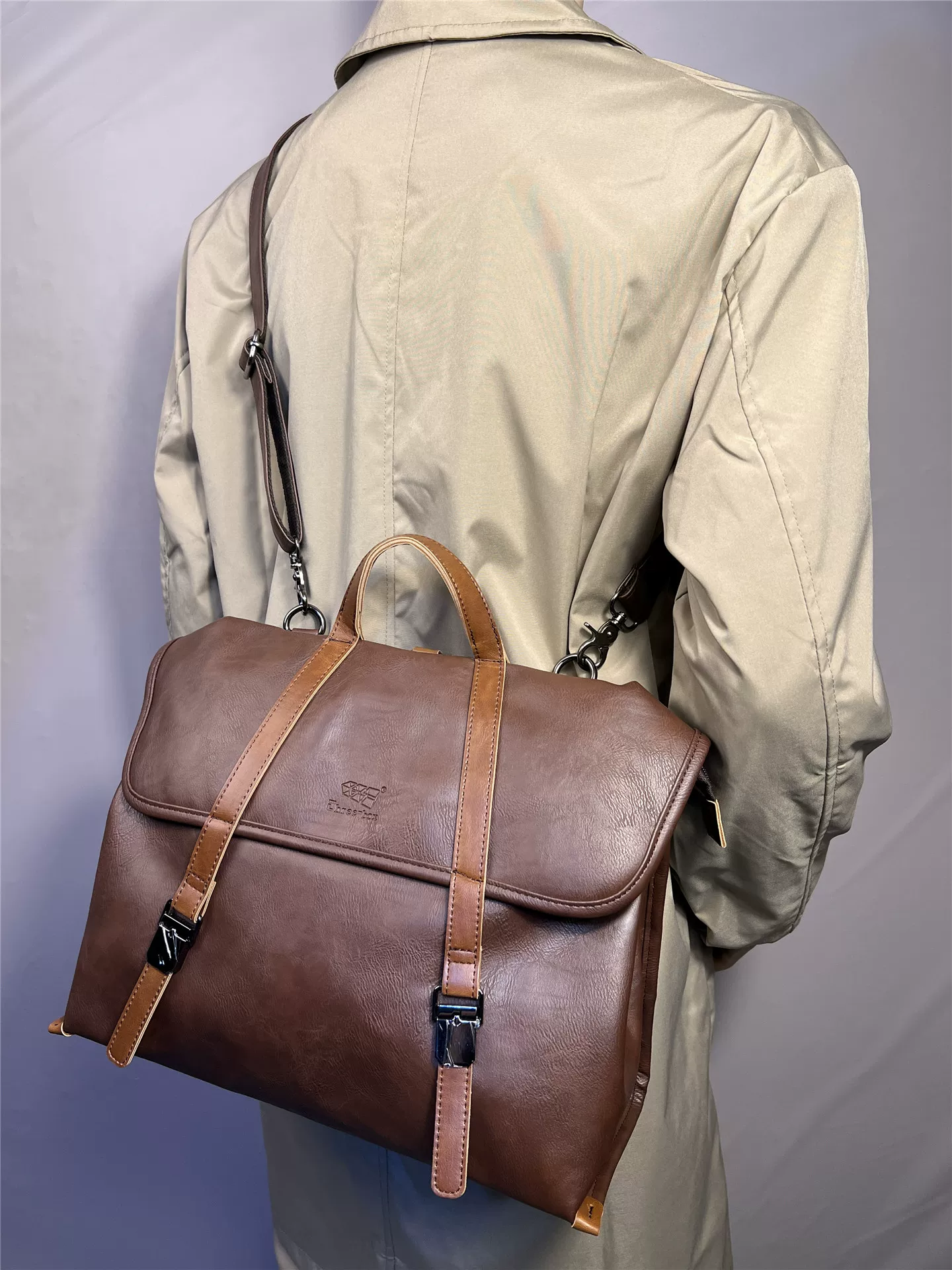 Túi xách đeo chéo, balo công sở phong cách retro trẻ trung 2025, kiểu Nhật, đa năng, đựng laptop