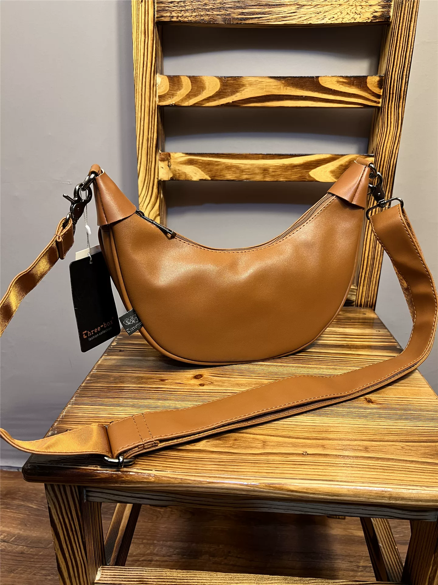 Túi đeo chéo nam thời trang ba ngăn kiểu dáng mới, túi đeo vai, túi đeo chéo, túi bánh bao, balo retro