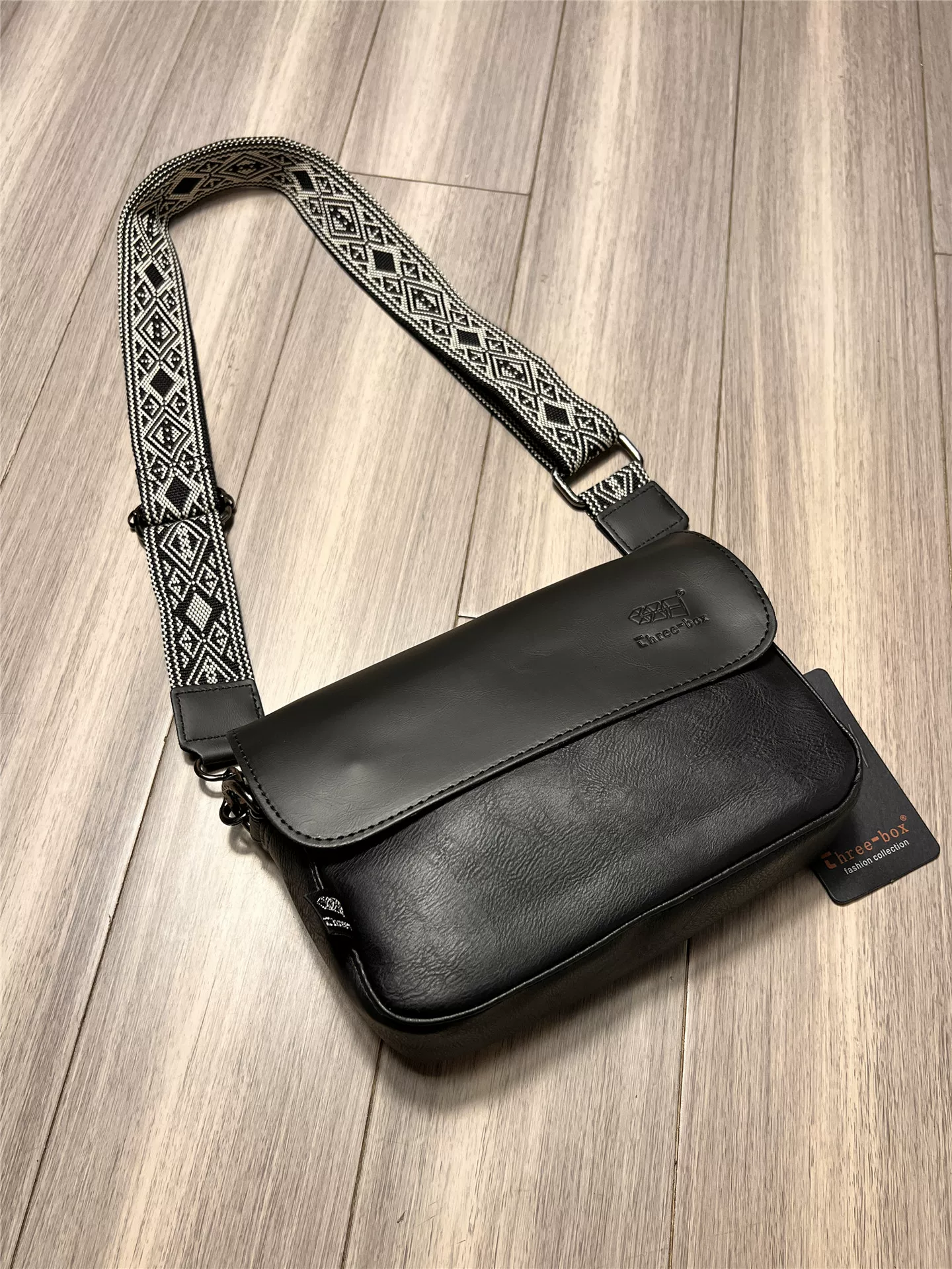 Túi đeo vai ba ngăn dành cho nam và nữ, túi đeo chéo bằng da mềm, túi đeo chéo đơn giản chất lượng cao, kiểu dáng độc đáo