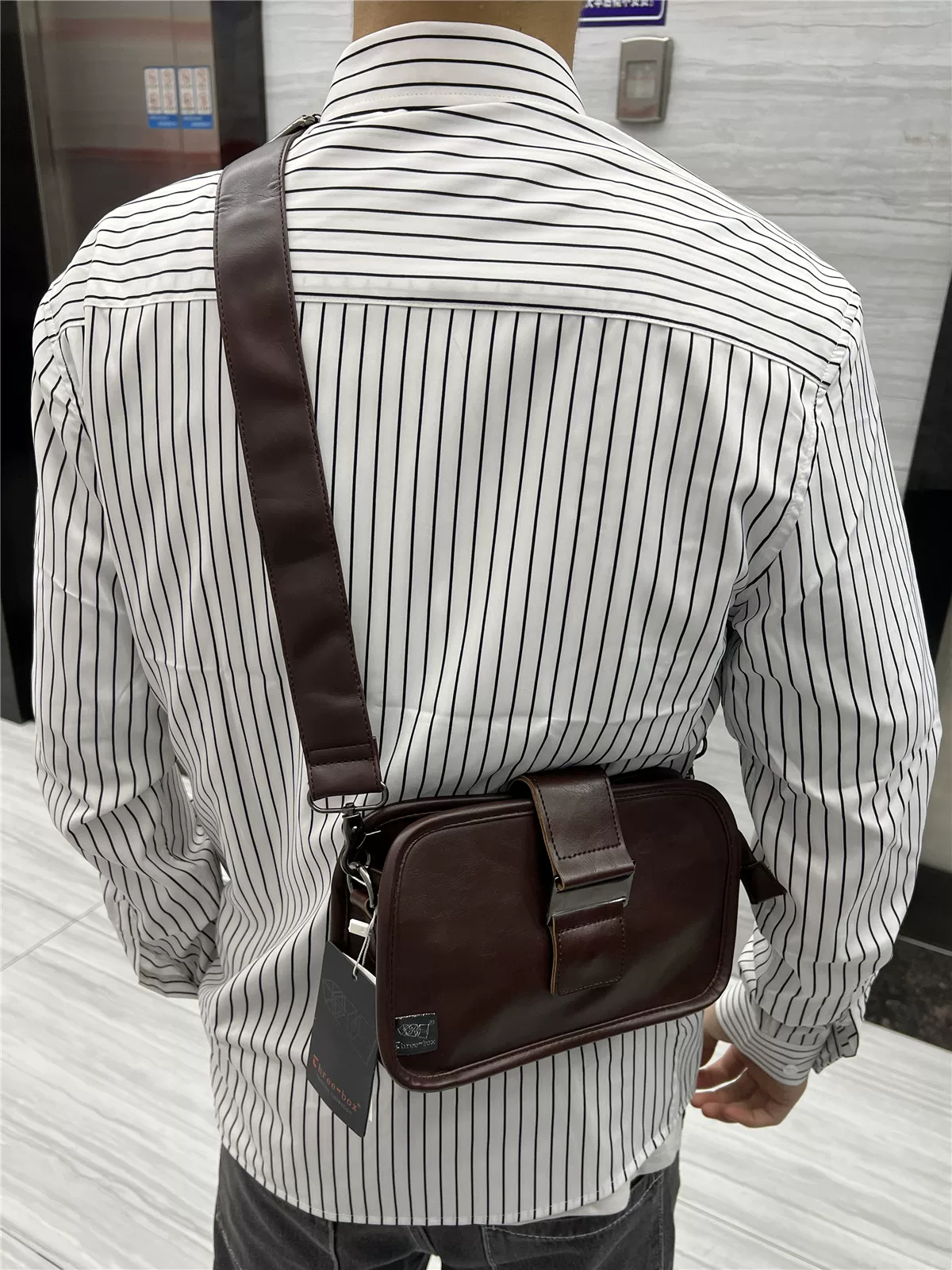 Túi đeo vai nam phong cách Trung Hoa Threebox phong cách retro Nhật Bản đeo chéo ngoài trời ba lô nhỏ unisex túi đeo chéo