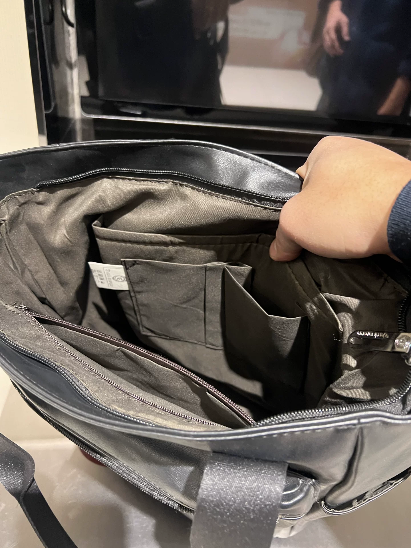 Ba lô ba ngăn phong cách Hàn Quốc cổ điển dành cho nam giới, dung tích lớn, đa chức năng, đựng laptop, balo đi học, chất liệu da mềm