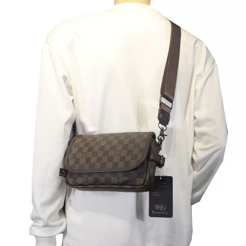 Túi đeo vai nam ba ngăn thời trang cá tính, túi đeo chéo nhỏ, túi ngực cá nhân hóa, balo đeo chéo phong cách đường phố