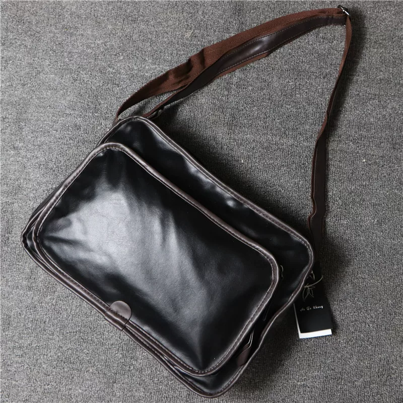 Túi đeo chéo nam phong cách Nhật Bản thời thượng 2024, phong cách Hong Kong, túi học sinh, túi đựng tạp chí A4