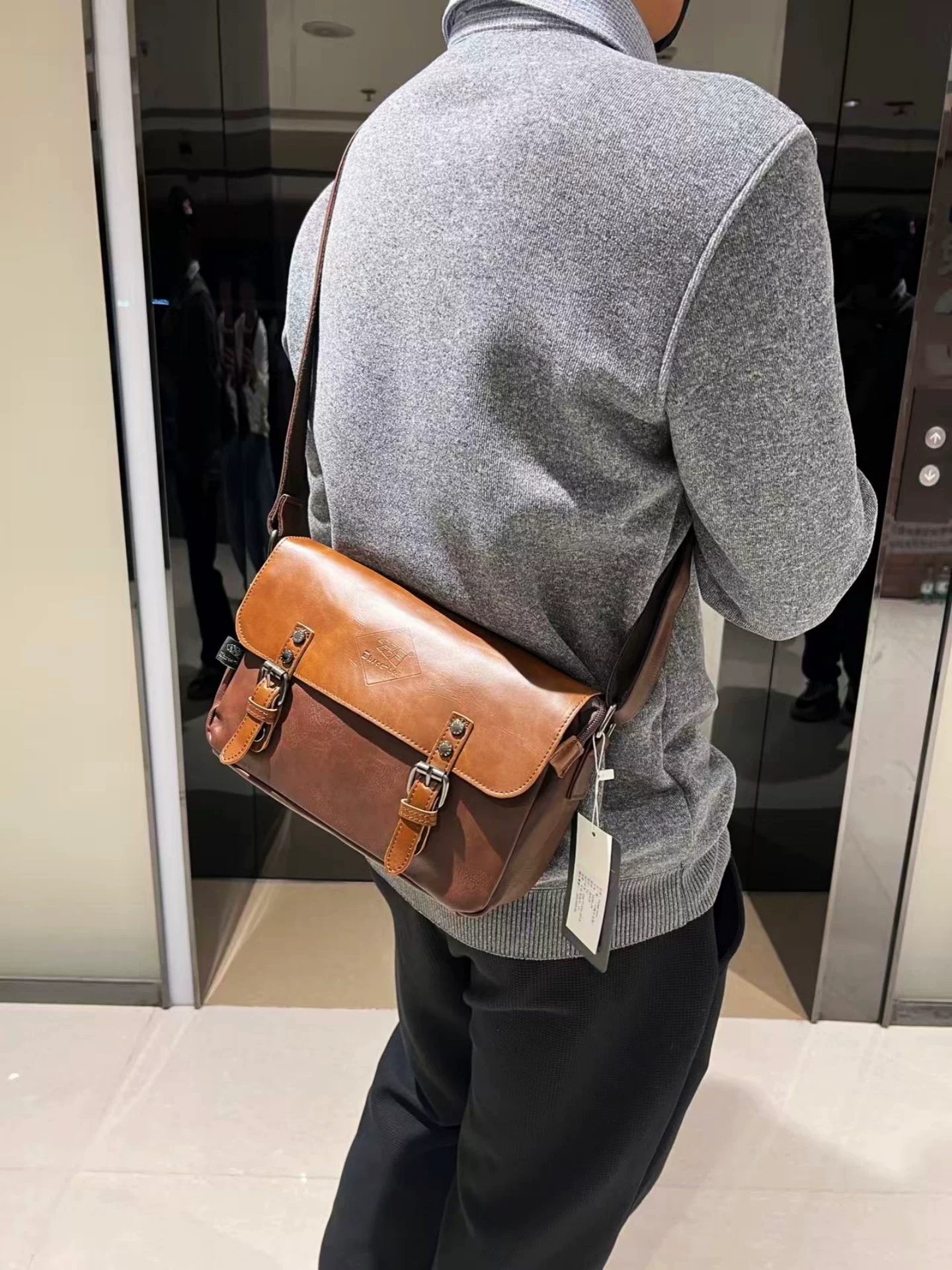 Túi đeo chéo nam phong cách retro Hàn Quốc 2025, túi đeo chéo thời trang thường ngày, túi đeo vai đi xe máy, túi nam phong cách Nhật Bản hợp xu hướng