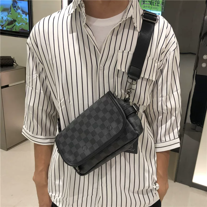 Túi đeo vai unisex thời trang ba ngăn kiểu dáng Hàn Quốc, phong cách hip-hop, balo đeo chéo nam ngoài trời