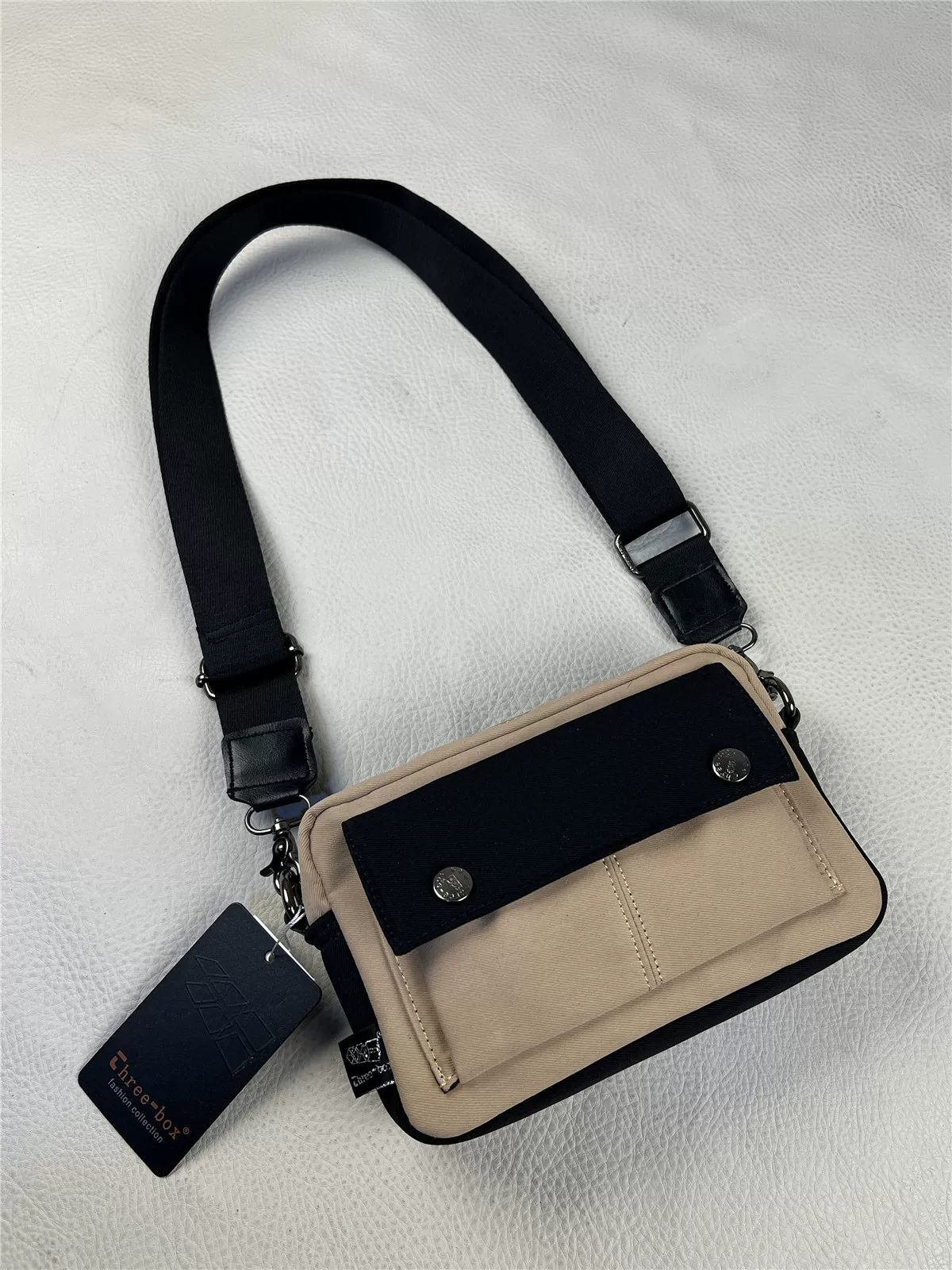 Ba hộp túi đeo vai mini bằng cotton nguyên chất, túi đeo chéo nam thương hiệu thời thượng, ba lô vải canvas, túi đựng điện thoại thể thao nhẹ, túi xách nữ