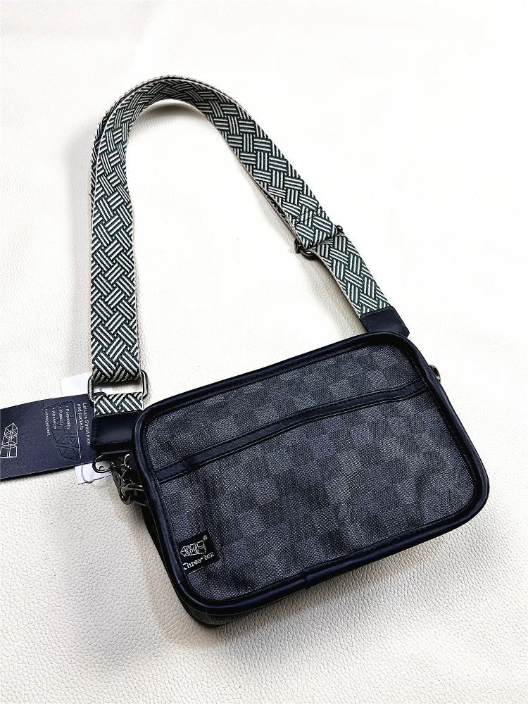 Túi đeo chéo nam kẻ caro 2025, túi đeo vai caro đa năng, đơn giản, giản dị, nhẹ, túi nhỏ, balo nam