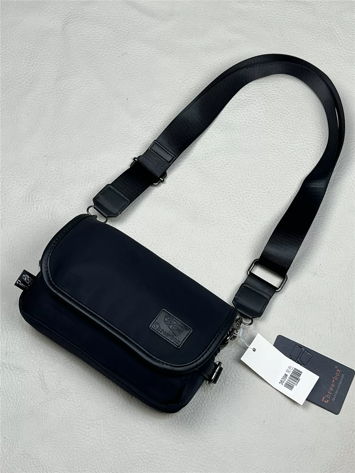 Túi xách nam phong cách Trung Hoa Threebox Túi đeo chéo nylon Nhật Bản túi nhỏ có nắp gập chống thấm nước túi đeo vai thể thao dành cho nữ