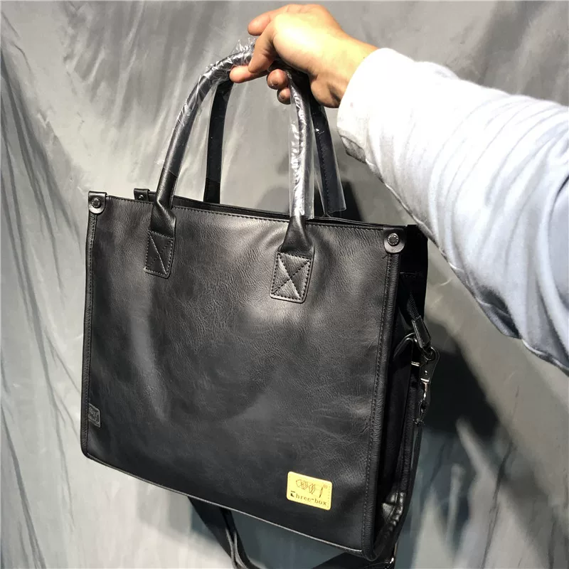 Túi xách nam công sở thời trang ba ngăn phong cách Hàn Quốc, balo đeo chéo đựng laptop unisex hàng hiệu, túi đựng tài liệu