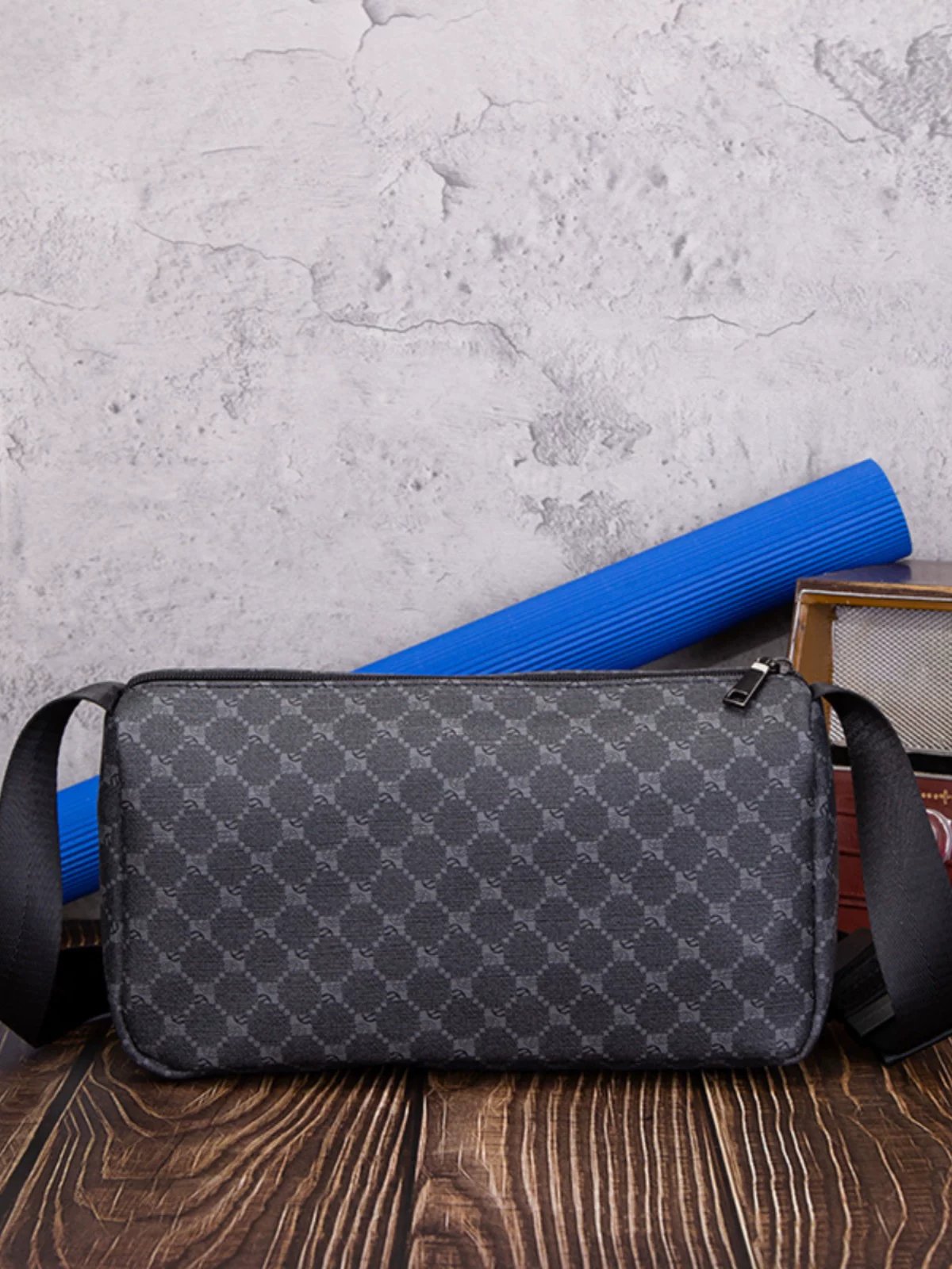 Túi đeo chéo nam phong cách Trung Hoa thời thượng 2025, túi đeo chéo nhỏ họa tiết ca rô Nhật Bản và Hàn Quốc, túi đeo chéo công sở, ba lô nhỏ họa tiết ca rô nữ