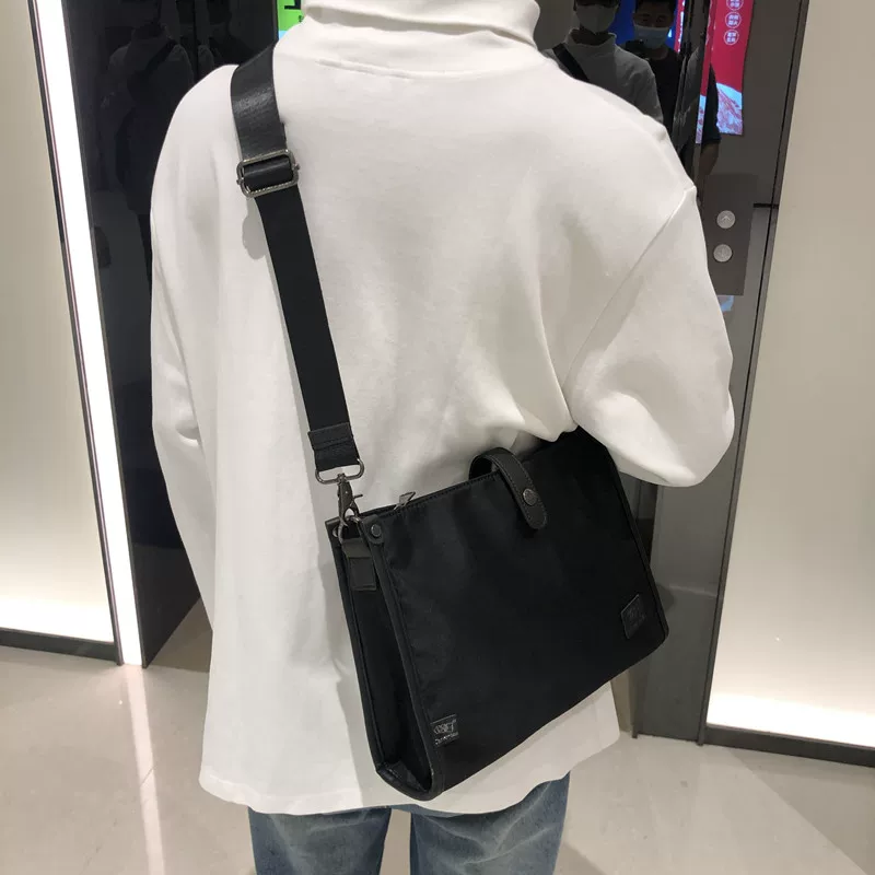 Túi đeo vai nam phong cách Hàn Quốc ba ngăn túi đeo chéo công sở túi nylon nam túi đeo chéo nữ sinh viên túi đi học