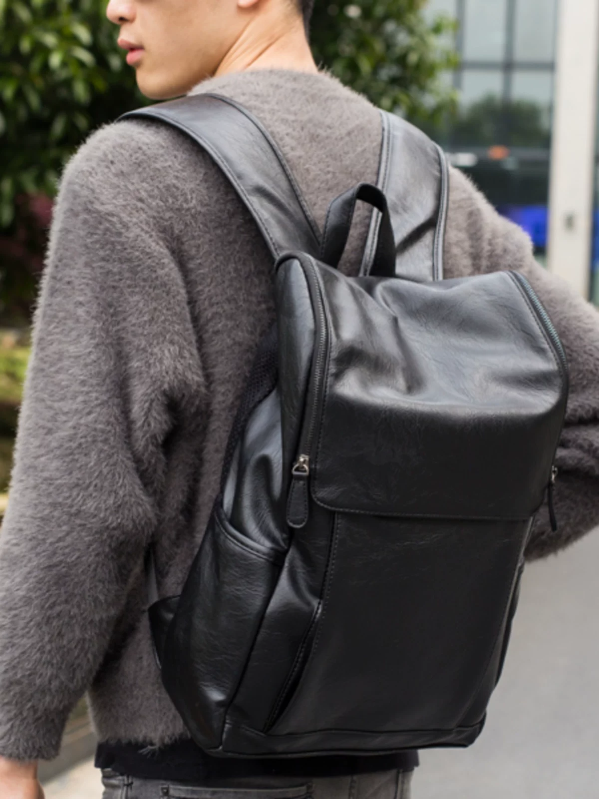 Ba lô nam thời trang mới 2025 chất liệu da mềm, túi du lịch nam, cặp học sinh, ba lô đi làm, ba lô du lịch
