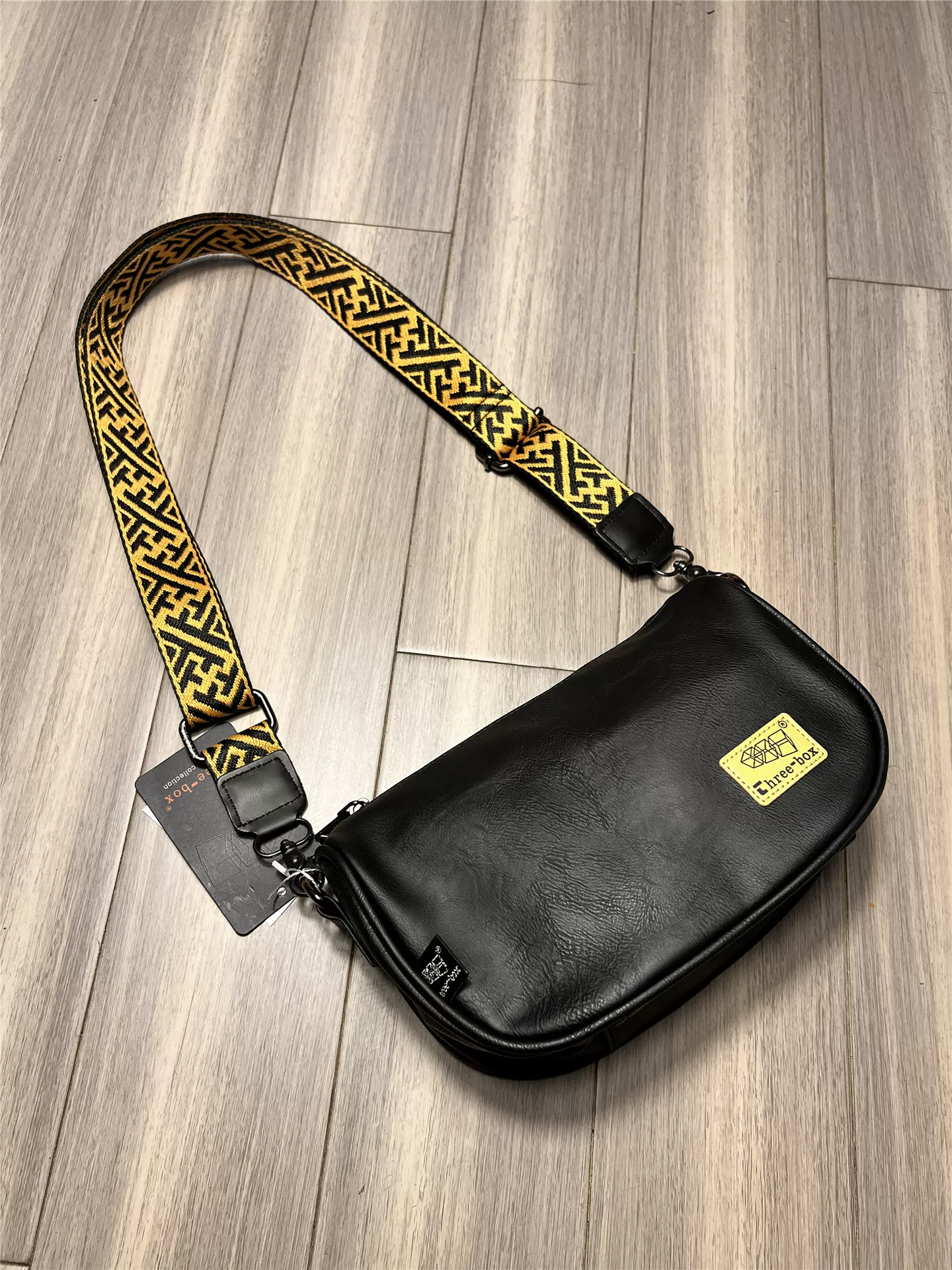 Túi đeo chéo ba ngăn dành cho nam, túi đeo vai phong cách Nhật Bản, túi đeo chéo nhỏ kiểu retro phong cách Hàn Quốc dành cho nam, ba lô nữ