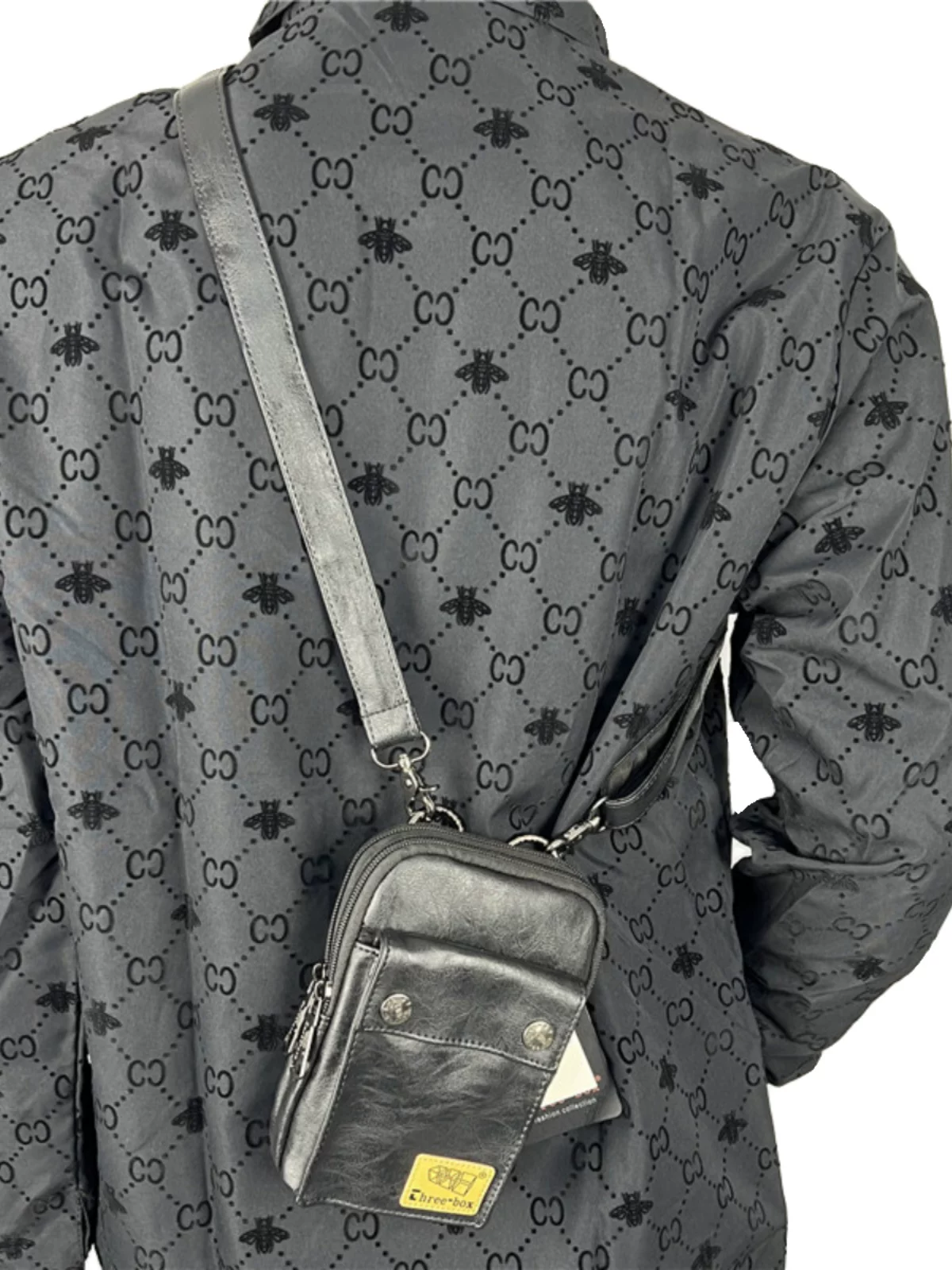 Túi đeo chéo nhỏ thời trang 2024, kiểu dáng hiện đại, túi đeo vai nam mini, túi đeo hông retro, ví đựng điện thoại và tiền xu