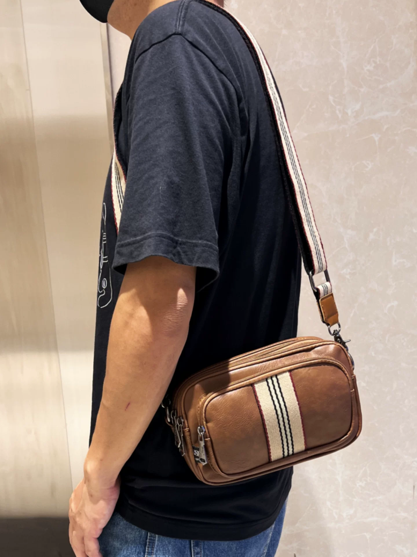 Túi đeo chéo kiểu Nhật Threebox Túi đeo vai nam phong cách Nhật Bản và Hàn Quốc Túi đeo chéo nam thông thường phong cách Nhật Bản và Hàn Quốc Túi nhỏ thời trang