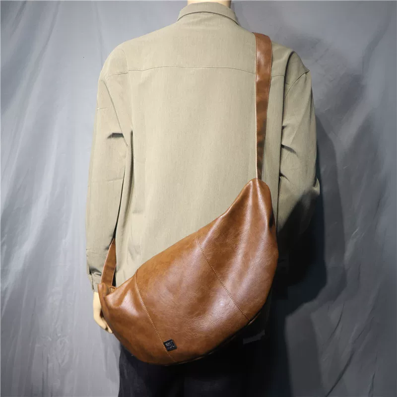 Túi đeo vai nam cỡ lớn phong cách Hàn Quốc và Nhật Bản Threebox, túi đeo chéo thể thao thời trang dành cho người đi xe máy, túi đựng bánh bao.