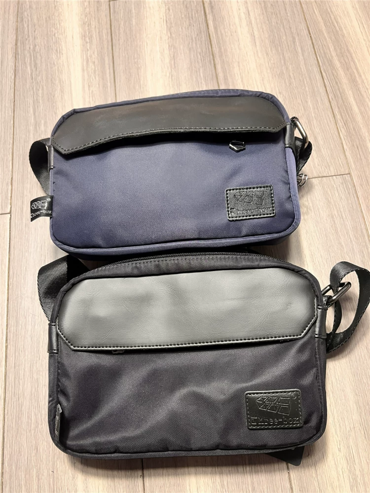 Túi đeo chéo nam 2025 phong cách Hàn Quốc chất liệu vải Oxford phối nylon, túi đeo chéo nhỏ thời trang, balo đeo chéo nhỏ gọn