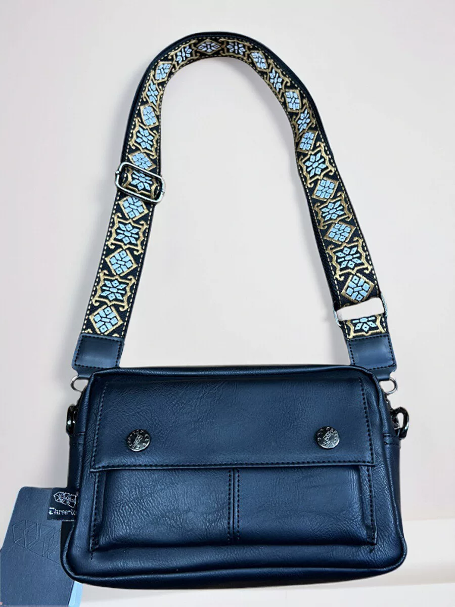 Threebox phong cách Nhật Bản và Hàn Quốc mới dành cho nam giới đầy màu sắc đa năng túi nhỏ đeo vai túi đựng điện thoại unisex ba lô da mềm