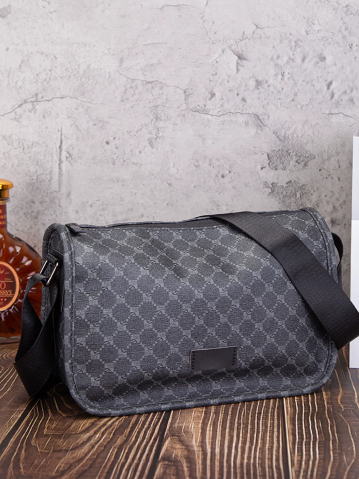 Túi đeo chéo nam Hàn Quốc 2025 kiểu Nhật, họa tiết ca rô, balo đeo chéo thời trang, túi đeo vai kẻ caro dành cho nam