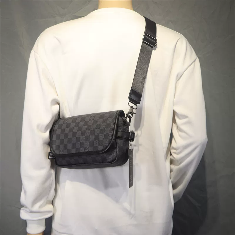 Túi đeo vai nam ba ngăn thời trang cá tính, túi đeo chéo nhỏ, túi ngực cá nhân hóa, balo đeo chéo phong cách đường phố