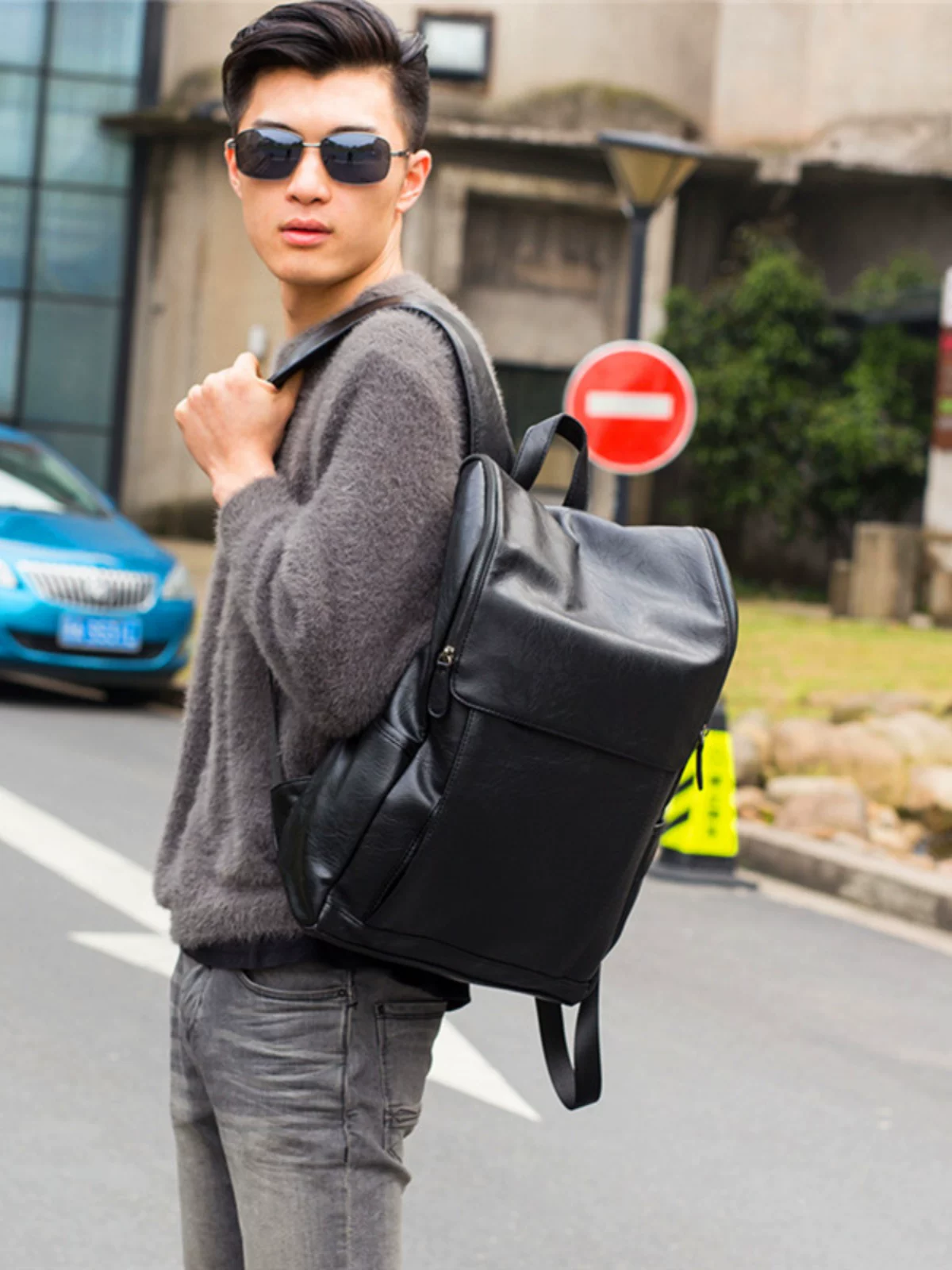 Ba lô nam thời trang mới 2025 chất liệu da mềm, túi du lịch nam, cặp học sinh, ba lô đi làm, ba lô du lịch