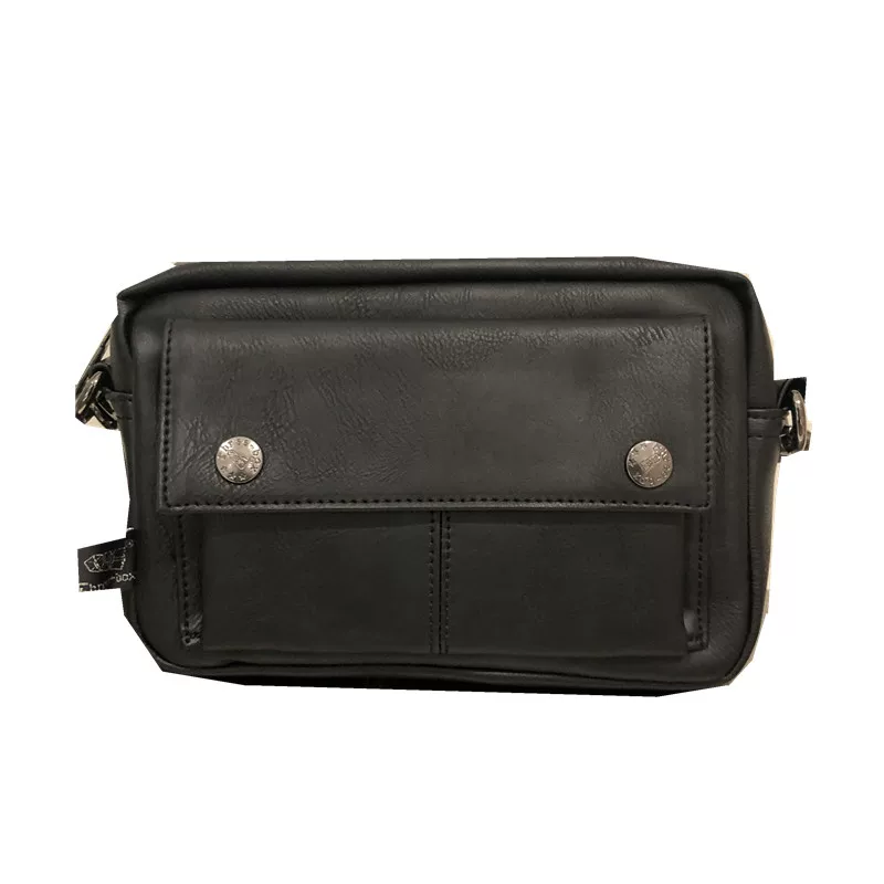 Túi đeo chéo nam phong cách Nhật Bản ba ngăn, kiểu dáng thời trang, túi đeo vai nam bằng da mềm, balo phong cách Anh quốc