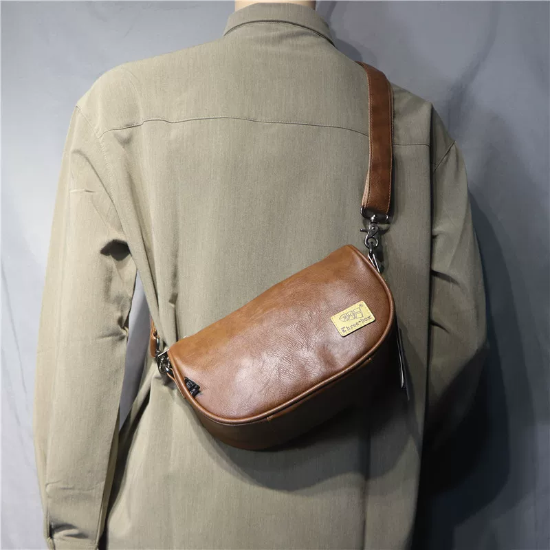 Túi đeo chéo nam Hàn Quốc ba ngăn kiểu Nhật Bản và Hàn Quốc, unisex, đeo vai, đeo chéo, túi nhỏ, túi đựng điện thoại