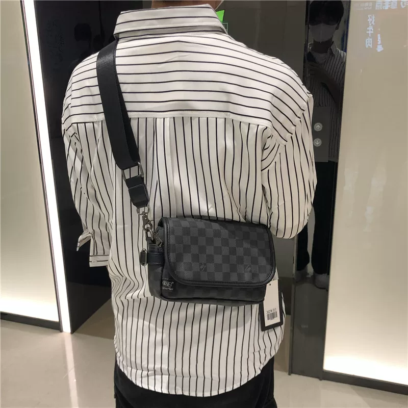 Túi đeo vai unisex thời trang ba ngăn kiểu dáng Hàn Quốc, phong cách hip-hop, balo đeo chéo nam ngoài trời