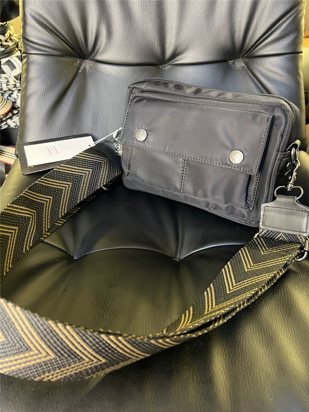 Túi đeo chéo nam nylon thời trang threebox phong cách Nhật Bản dành cho giới trẻ unisex túi đeo vai ruy băng túi đựng điện thoại nhẹ